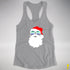 Santa’s Gay Male Pride Flag Shades Racerback Tank - Grey Heather